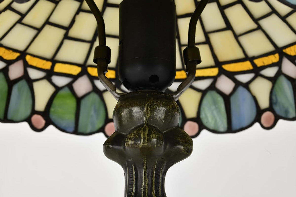 BELOFAY Premium Tiffany Table Lamp - Peakcock Style