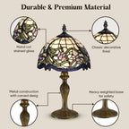 BELOFAY Premium Tiffany Table Lamp - Floral Vintage Style