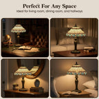 BELOFAY Premium Tiffany Table Lamp - Peakcock Style