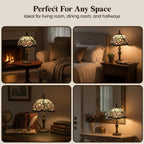 BELOFAY Premium Tiffany Table Lamp - Floral Vintage Style