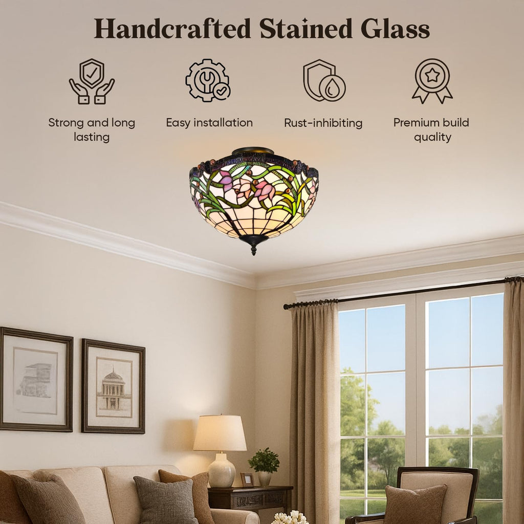 BELOFAY Premium Tiffany Ceiling Light - Wild Vine Style