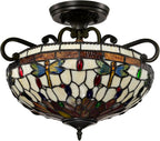 BELOFAY Premium Tiffany Ceiling Light - Dragonfly Style