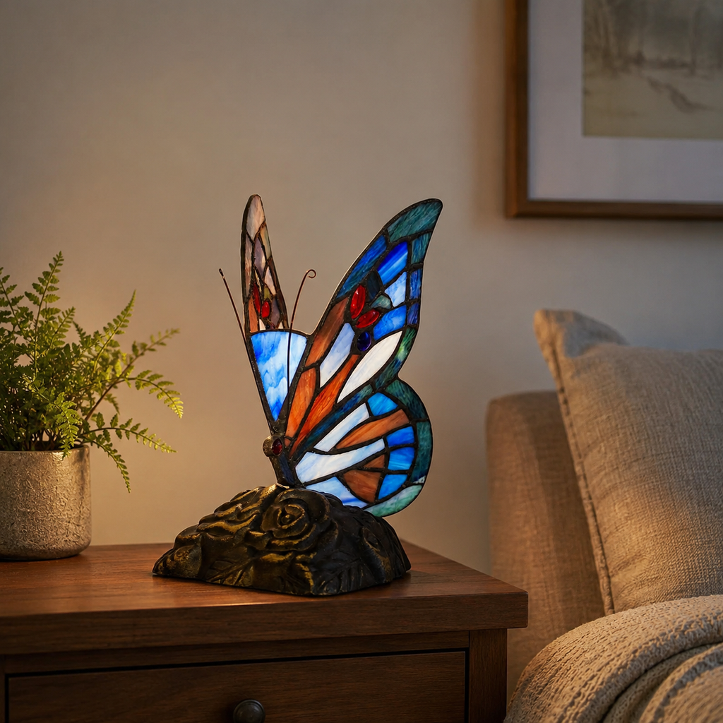 BELOFAY Premium Tiffany Table Lamp - Butterfly Style