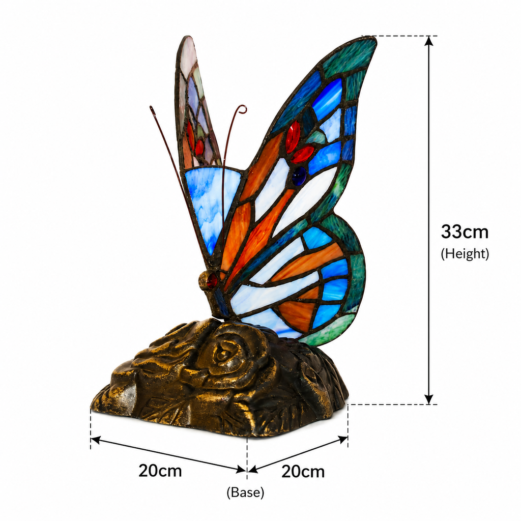 BELOFAY Premium Tiffany Table Lamp - Butterfly Style