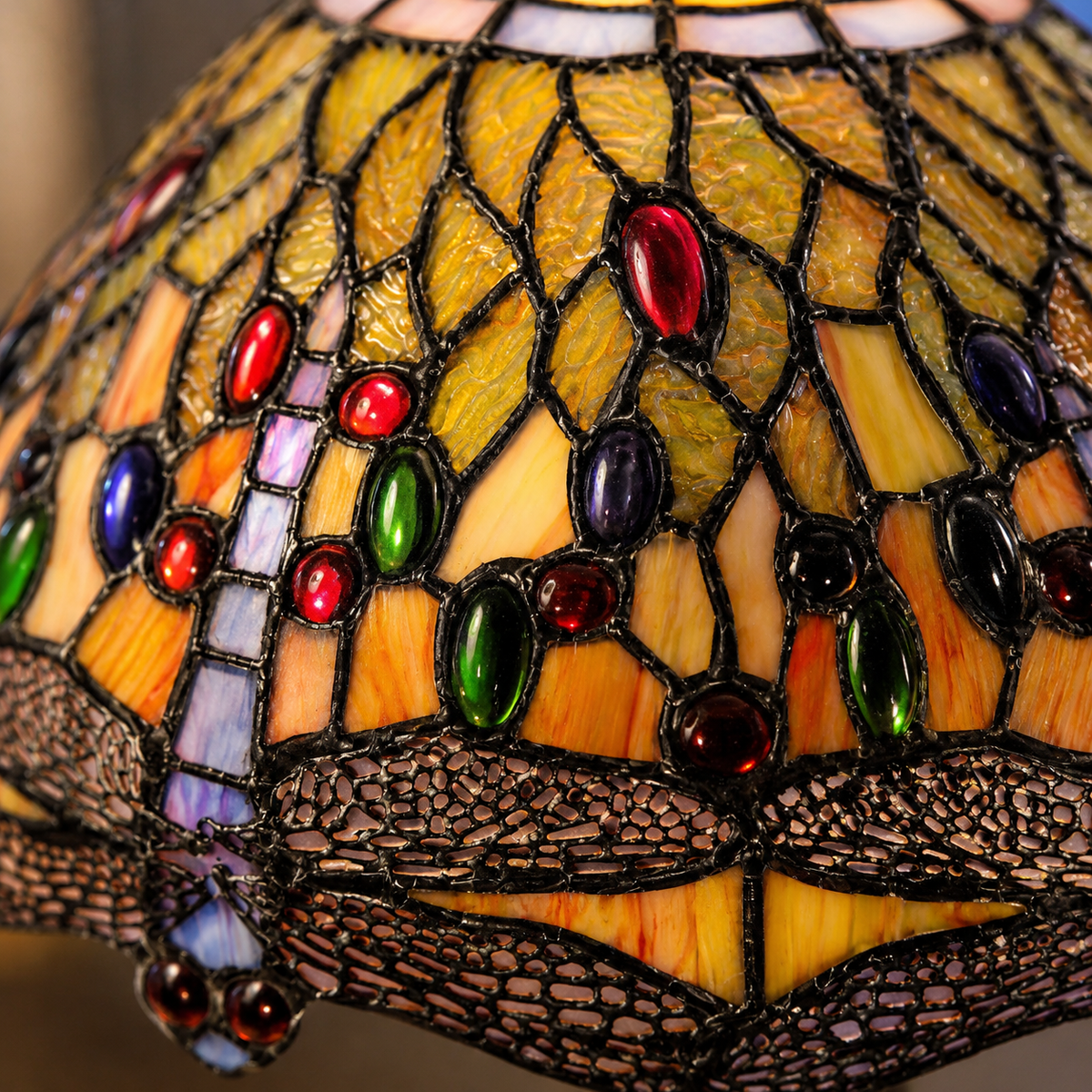 BELOFAY Premium Tiffany Table Lamp - Dragonfly Style