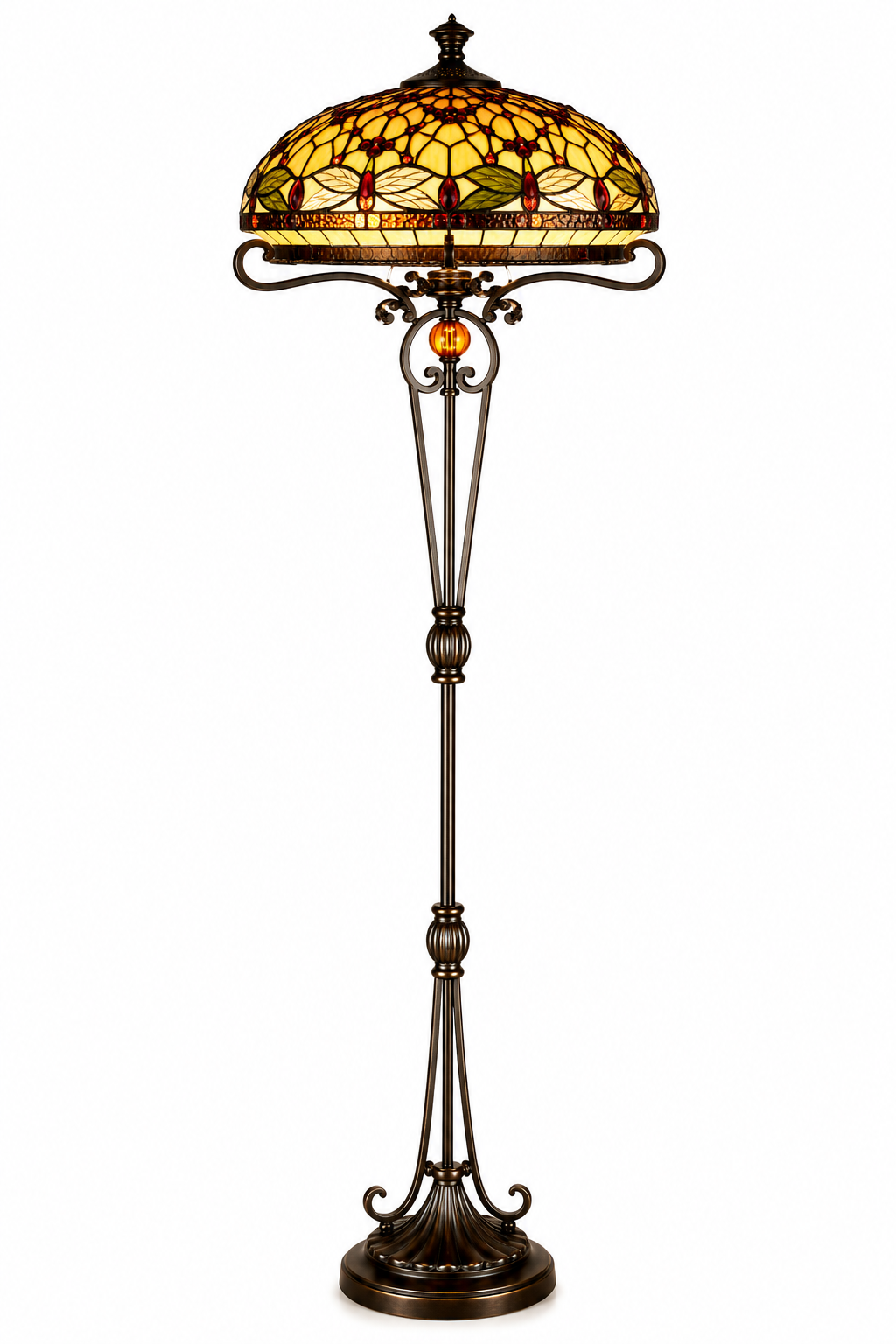 BELOFAY Premium Tiffany Floor Lamp  - Dragonfly Style