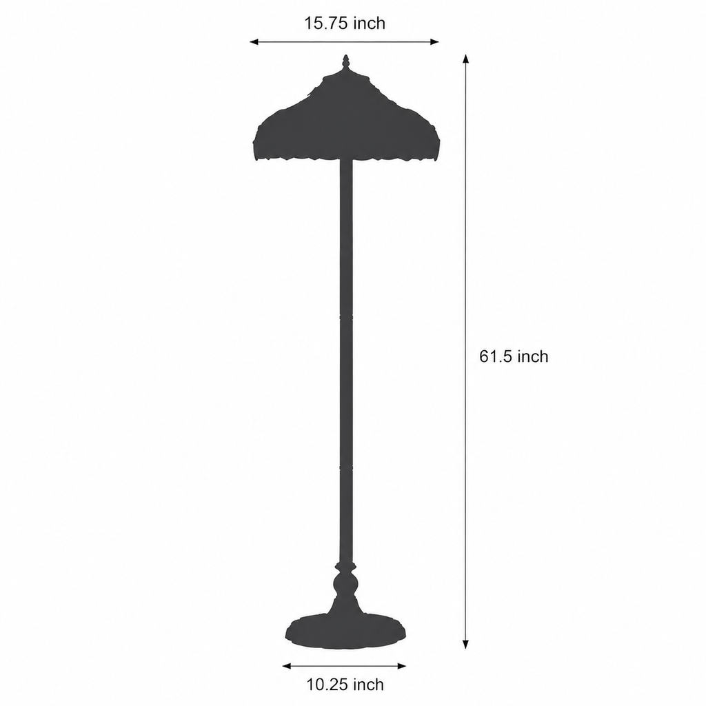 BELOFAY Premium Tiffany Floor Lamp  - Boheme Style