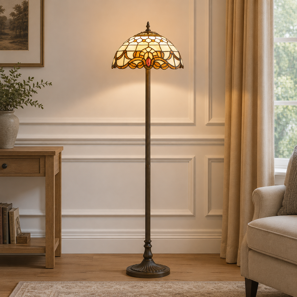 BELOFAY Premium Tiffany Floor Lamp  - Secret Gardens Style