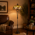 BELOFAY Premium Tiffany Floor Lamp  - Dragonfly Style