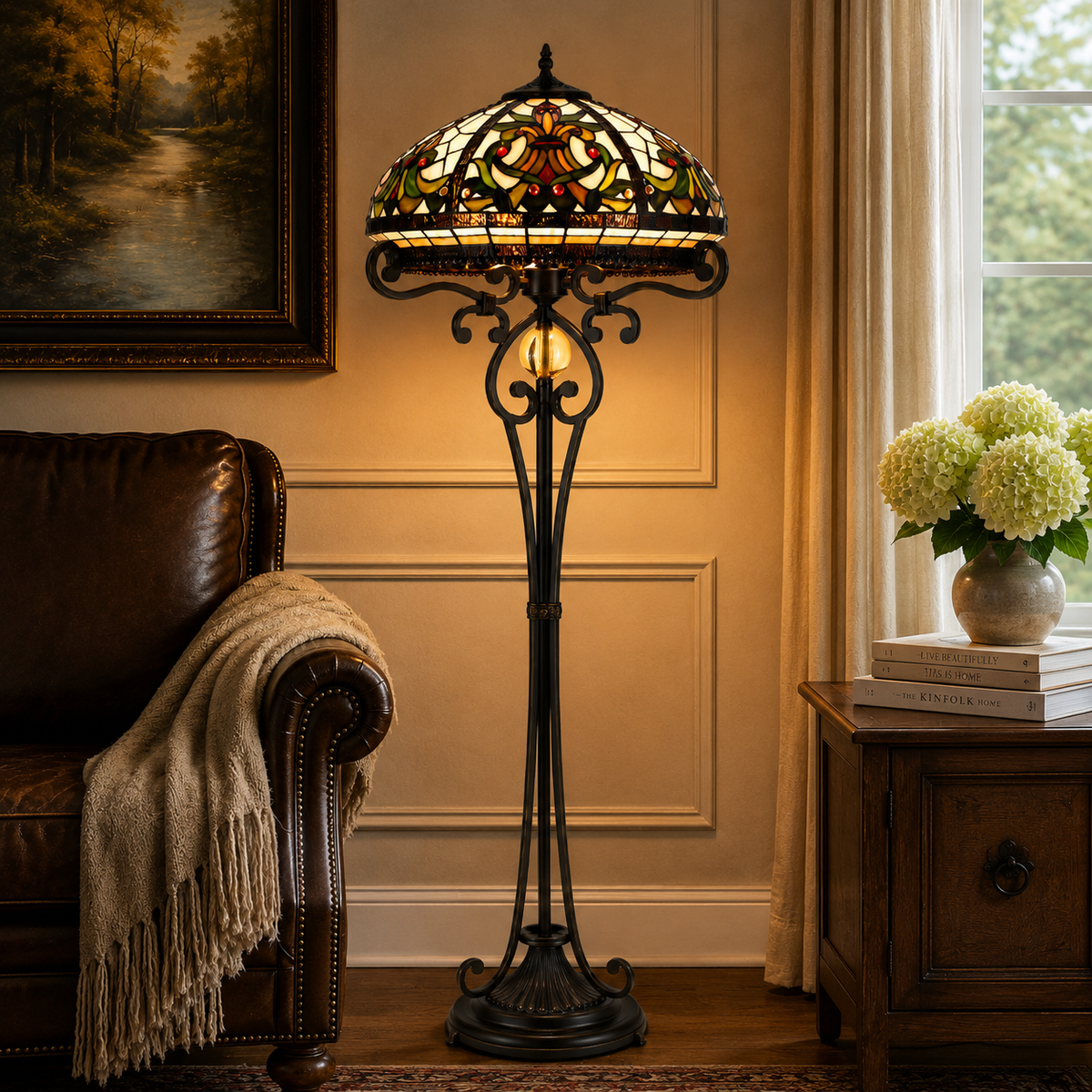 BELOFAY Premium Tiffany Floor Lamp  - Boheme Style
