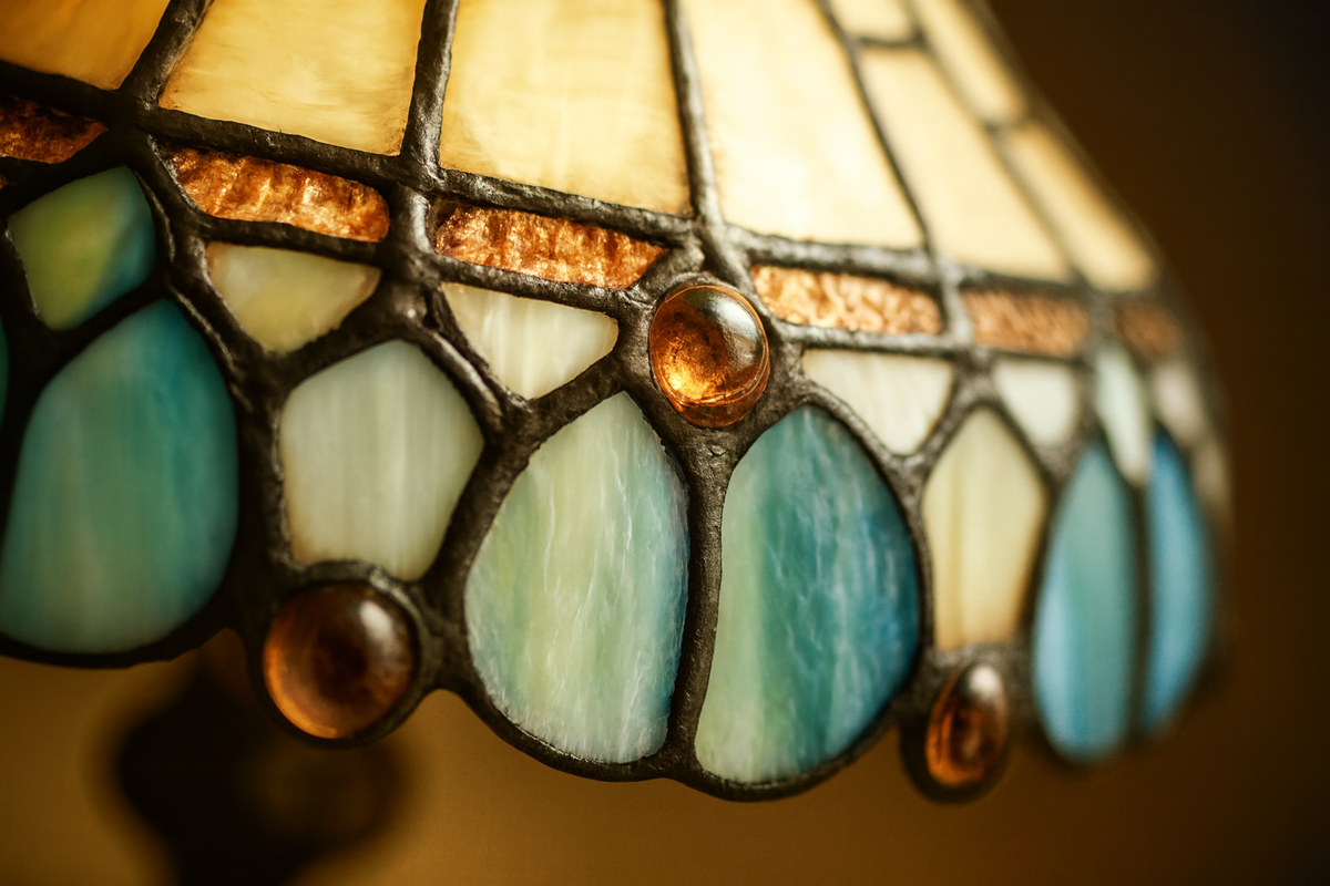 BELOFAY Premium Tiffany Table Lamp - Peakcock Style