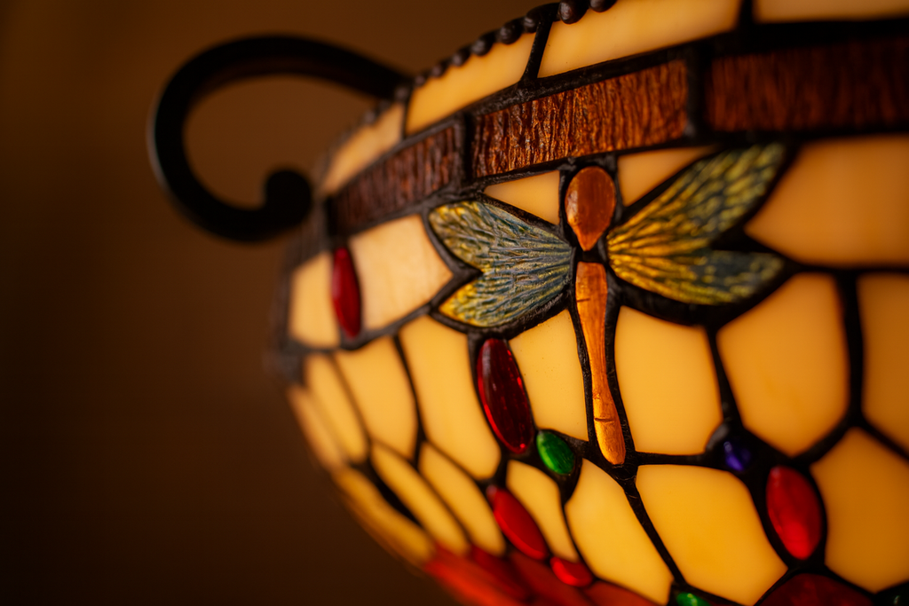 BELOFAY Premium Tiffany Ceiling Light - Dragonfly Style