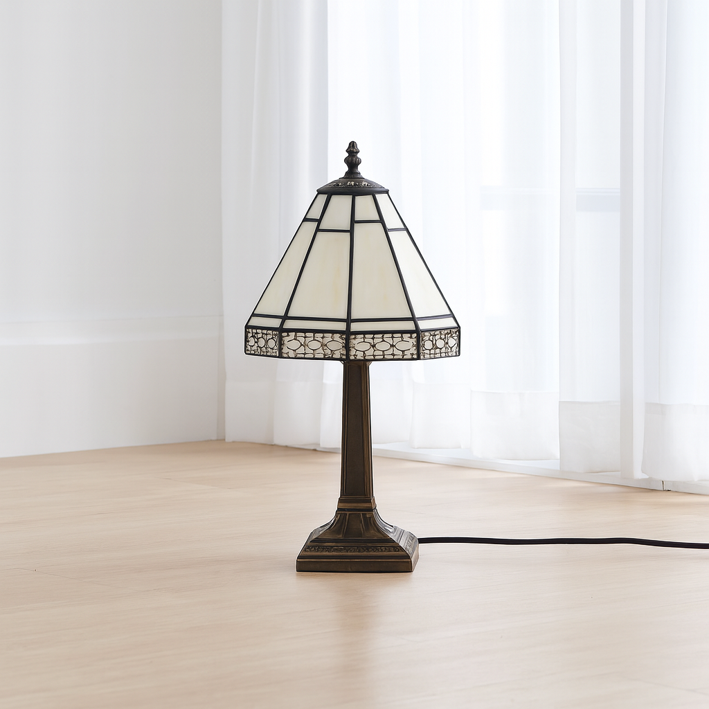 BELOFAY Premium Tiffany Table Lamp - Small Mission Style