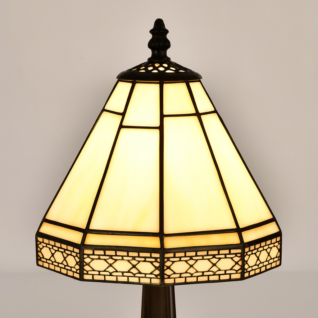 BELOFAY Premium Tiffany Table Lamp - Small Mission Style