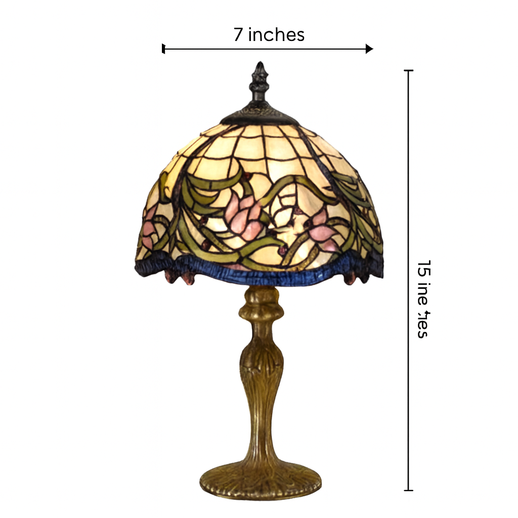 BELOFAY Premium Tiffany Table Lamp - Floral Vintage Style