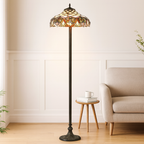 BELOFAY Premium Tiffany Floor Lamp  - Flowers and Herbs Style