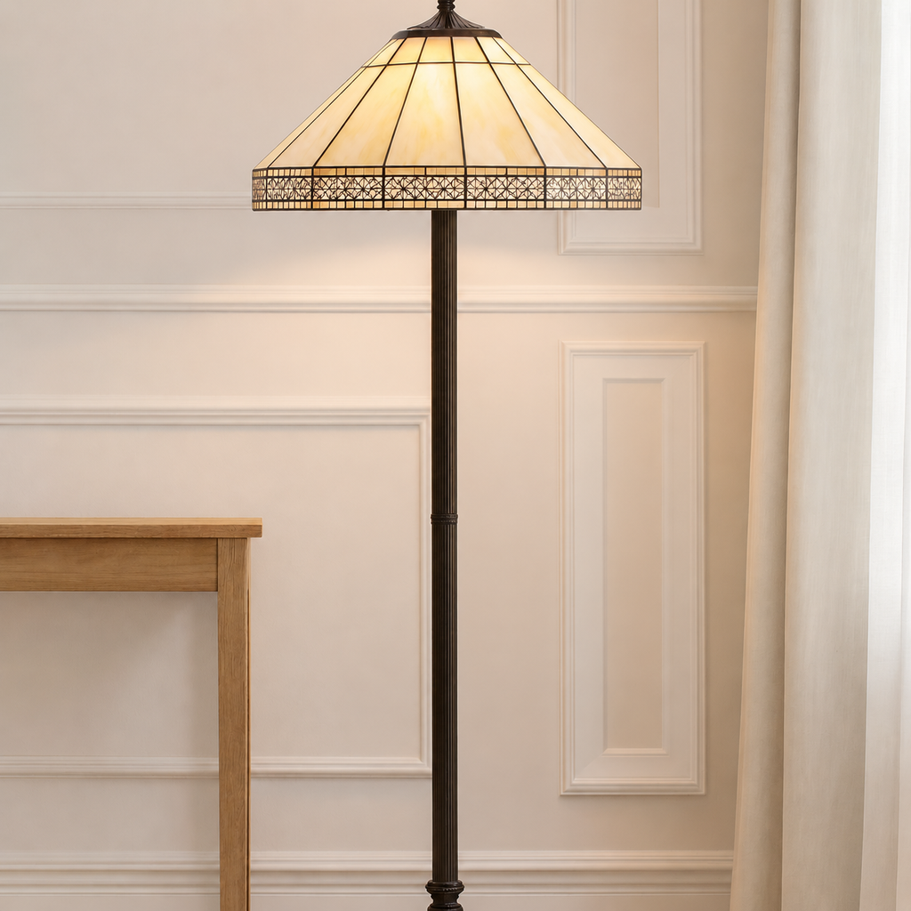 BELOFAY Premium Tiffany Floor Lamp  - Mission Style