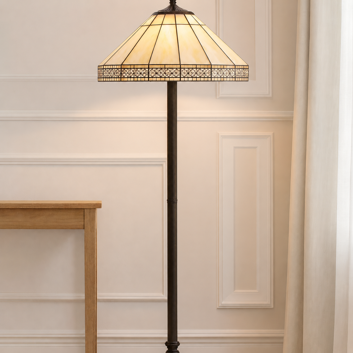 BELOFAY Premium Tiffany Floor Lamp  - Mission Style