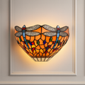 BELOFAY Premium Tiffany Wall Light  - Blue Dragonfly Style
