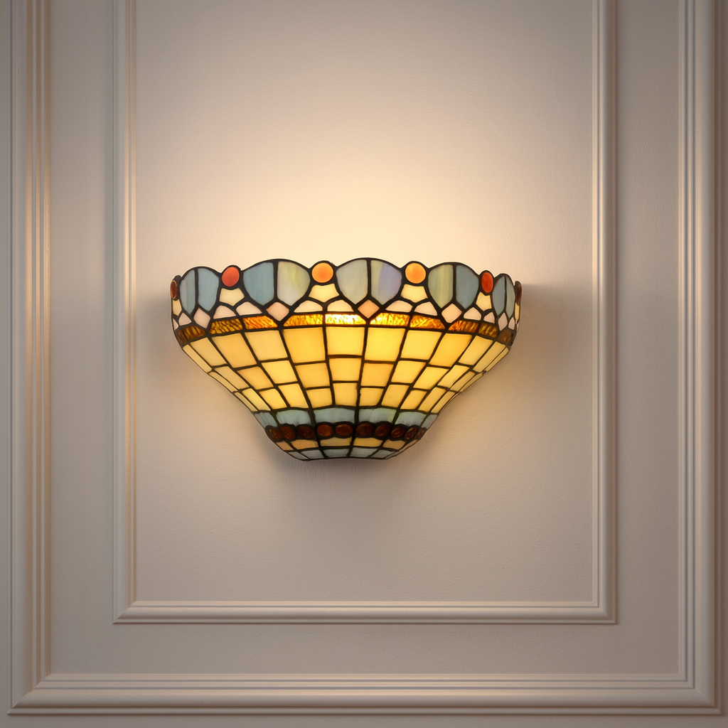 BELOFAY Premium Tiffany Wall Light  - Peacock Style