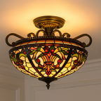 BELOFAY Premium Tiffany Ceiling Light - Art Deco Style