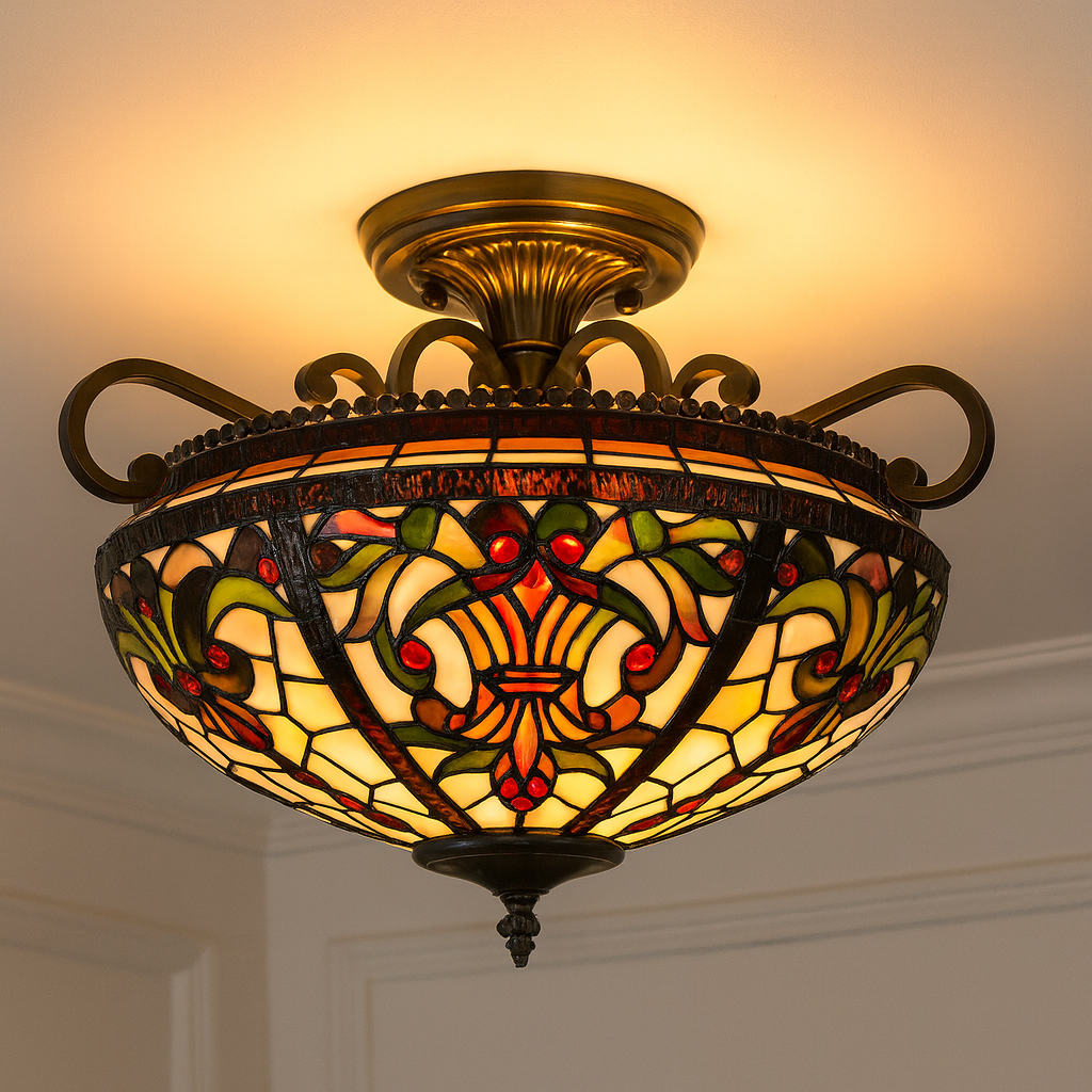 BELOFAY Premium Tiffany Ceiling Light - Art Deco Style