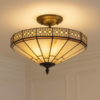 BELOFAY Premium Tiffany Ceiling Light - Mission Style