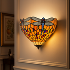 BELOFAY Premium Tiffany Wall Light  - Blue Dragonfly Style