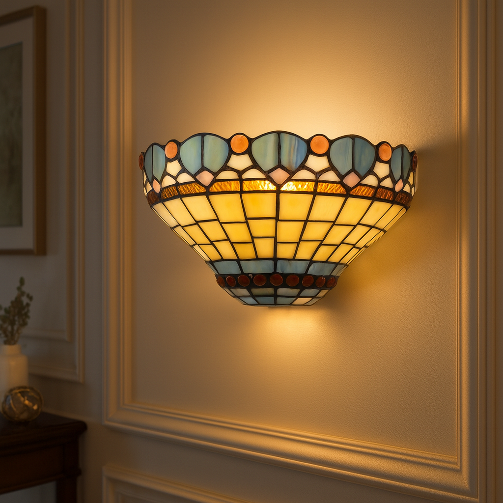 BELOFAY Premium Tiffany Wall Light  - Peacock Style