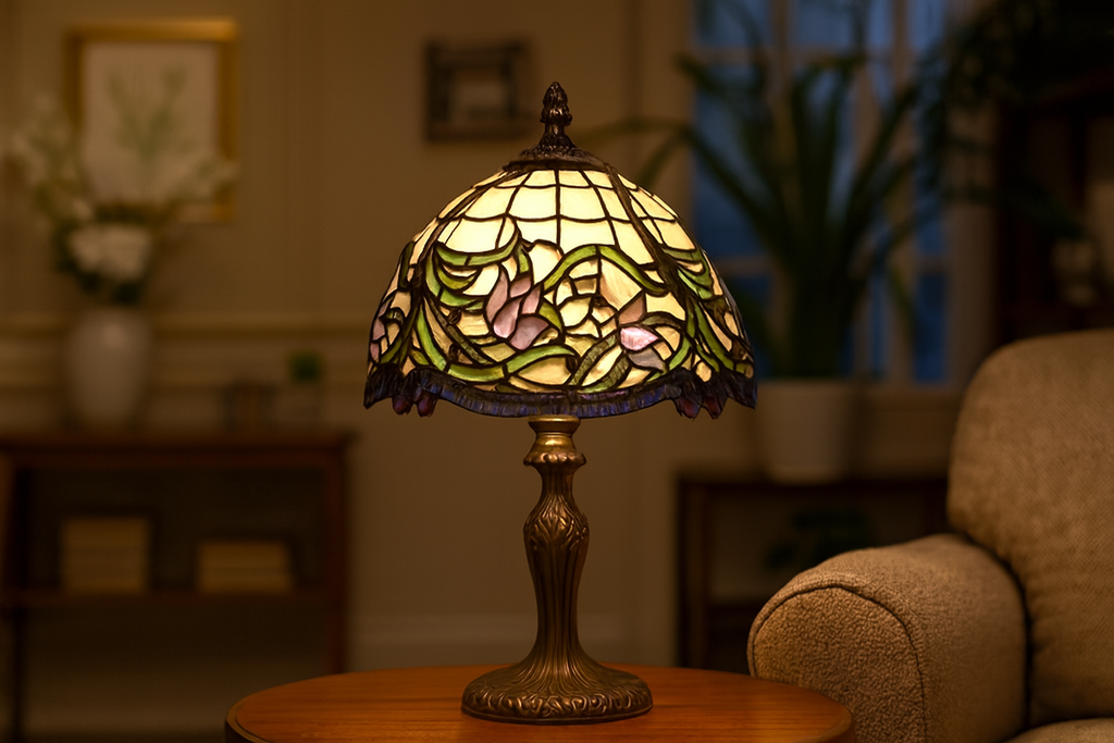 BELOFAY Premium Tiffany Table Lamp - Floral Vintage Style