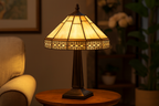 BELOFAY Premium Tiffany Table Lamp - Mission Style