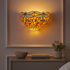 BELOFAY Premium Tiffany Wall Light  - Blue Dragonfly Style