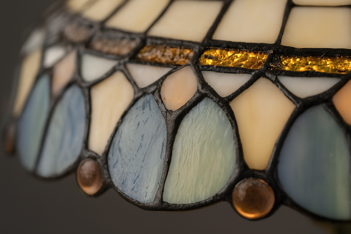 BELOFAY Premium Tiffany Table Lamp - Peakcock Style