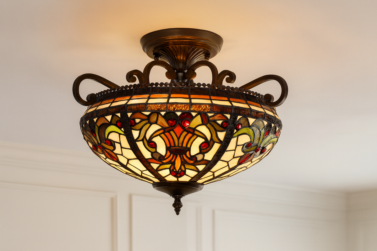 BELOFAY Premium Tiffany Ceiling Light - Art Deco Style
