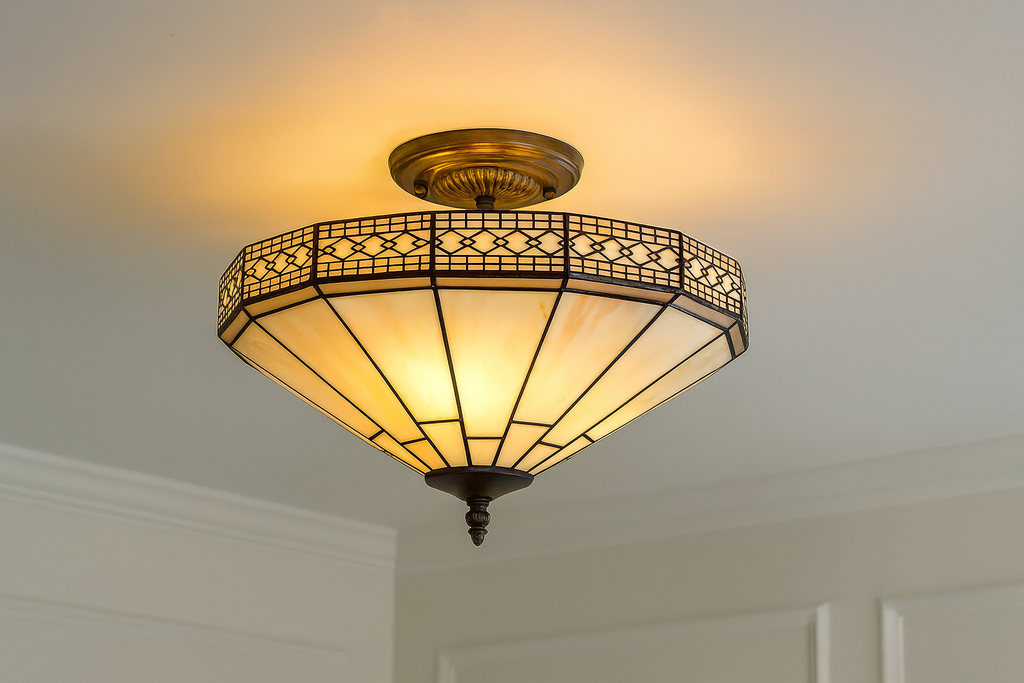 BELOFAY Premium Tiffany Ceiling Light - Mission Style