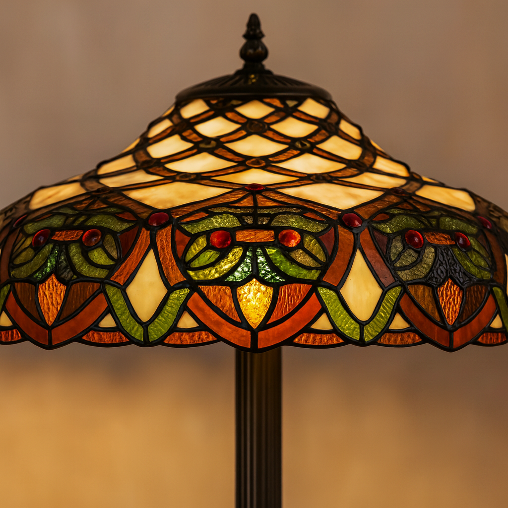 BELOFAY Premium Tiffany Floor Lamp  - Flowers and Herbs Style